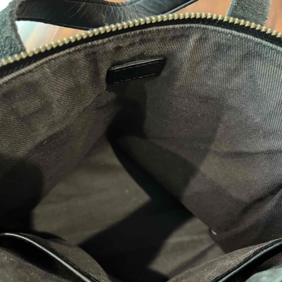 Madewell Pebble Brown Black Leather Crossbody Handbag Double‎ Handle Bag Purse - Picture 5 of 7